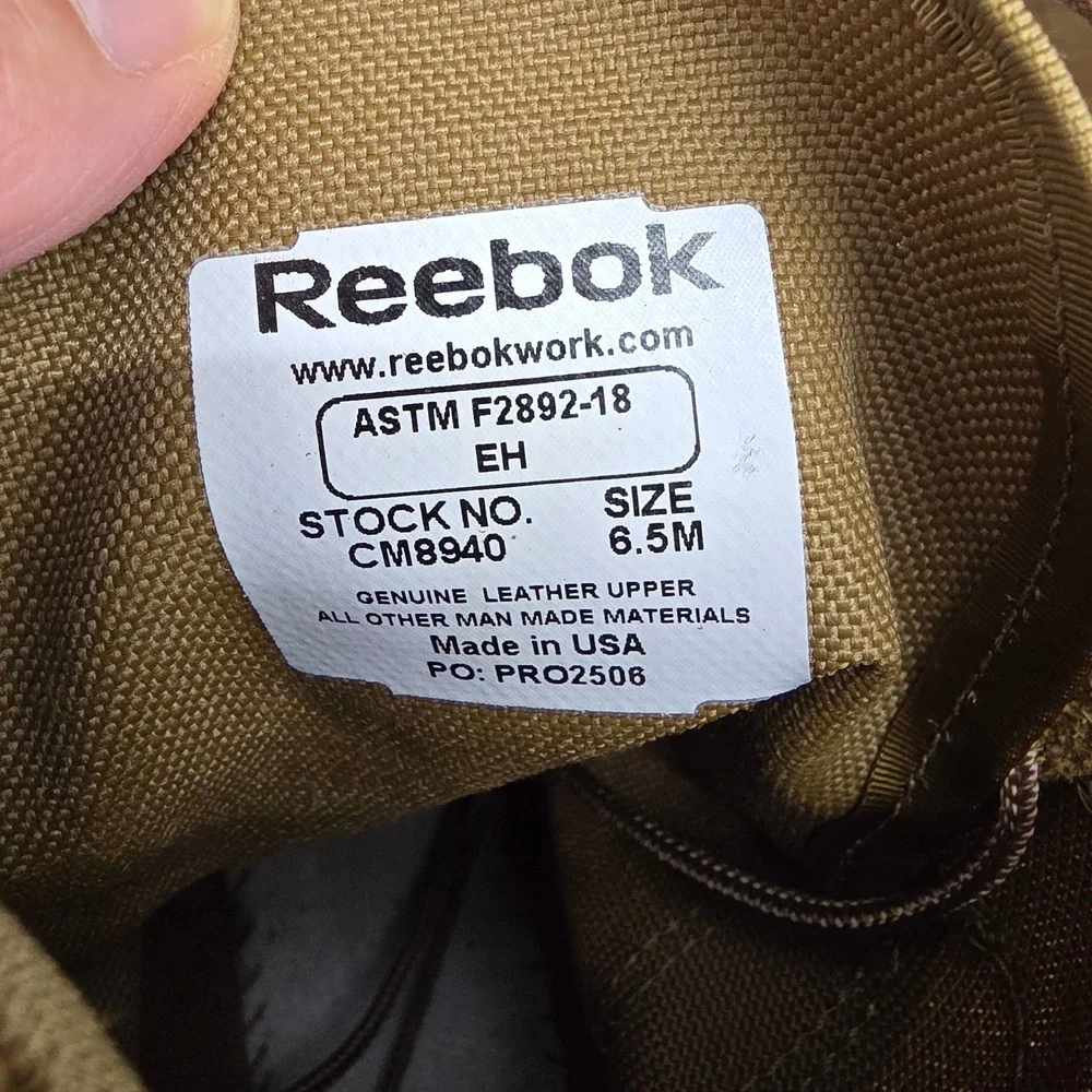 Reebok Strikepoint US Tactical Boots Mens 6.5M Coyote Brown Lightweight CM8940